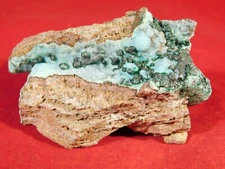 Translucent Druzy Quartz on BLUE Chrysocolla with Malachite South Africa 91.8gr