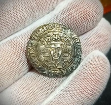 Henry VI Hammered Medieval Groat Coin Calais Mint annulet issue Uncirculated