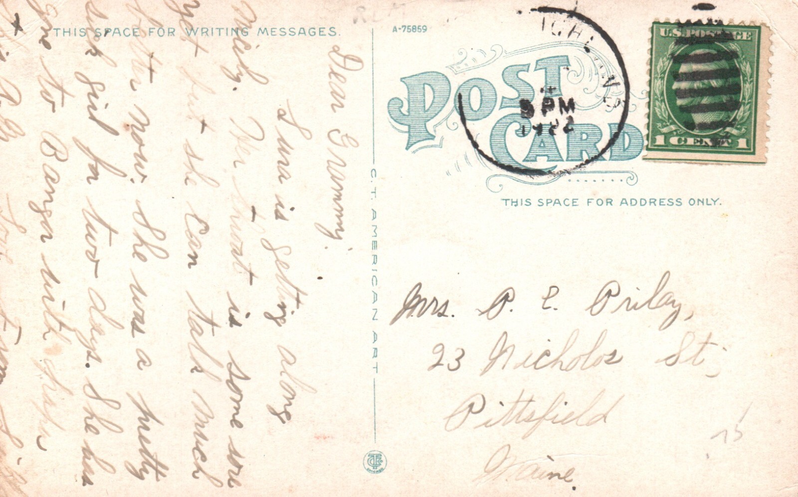 Postcard ME Bangor Maine Post Office Posted 1922 White Border Vintage PC H8910 eBay