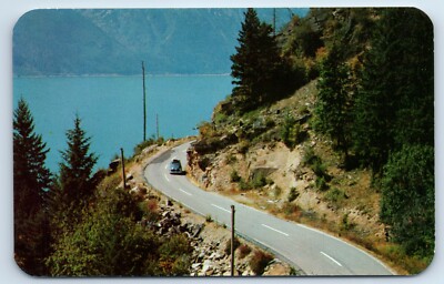 Highway Along Shore of Kootenay between Lake Creston and Nelson B.C Postcard