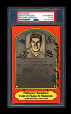 STAN COVELESKI SIGNED DEXTER PRESS HOF PLAQUE PSA/DNA SLABBED AUTOGRAPHED
