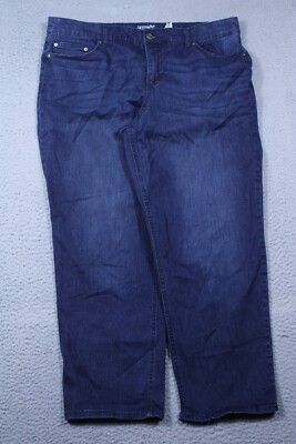 Terra Sky Jeans Womens 20WP Blue High Rise Straight Dark Stretch Denim 40x27