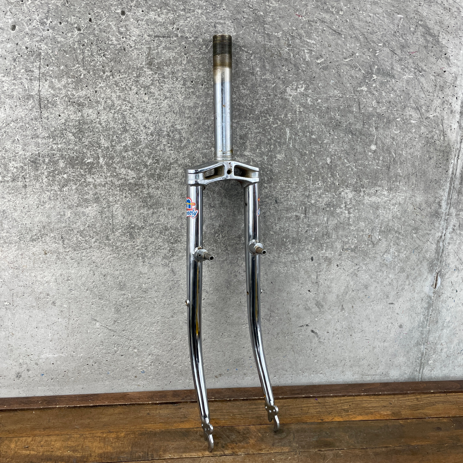 Horquilla de colección Mongoose ATB 26" bicicleta de montaña biplano 1" roscada cromada 6,3 MTB