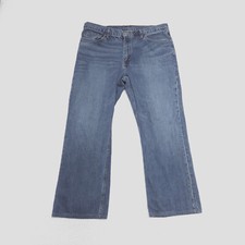 Banana Republic Men's Size 38x32 Blue Relaxed Bootcut Medium Wash Denim Jeans