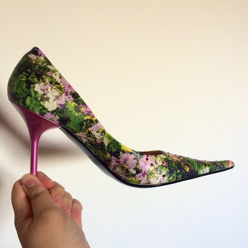 Scarpe donna fiori floreali eleganti decollete strass primavera | eBay