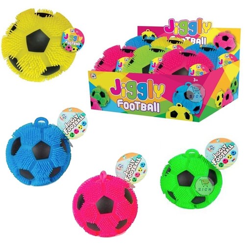 Jiggly Football 6 Zoll - leichtes weiches Hüpfspielzeug, strukturiertes Kinderspielzeug Garten Strand - Bild 1 von 4