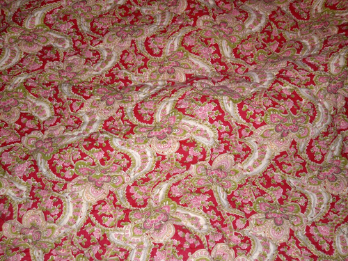 SET OF 3 POTTERY BARN Georgia Paisley Pillow Shams STANDARD Red Quilted 20 x 27