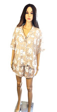 NWT Alfani Women's 2-pc. Notch Collar Top  Shorts Sleep Lounge Pajama Set, S-L