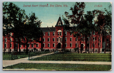 #ad Vintage Postcard WI Eau Claire Sacred Heart Hospital c1910 *4179 $1.89