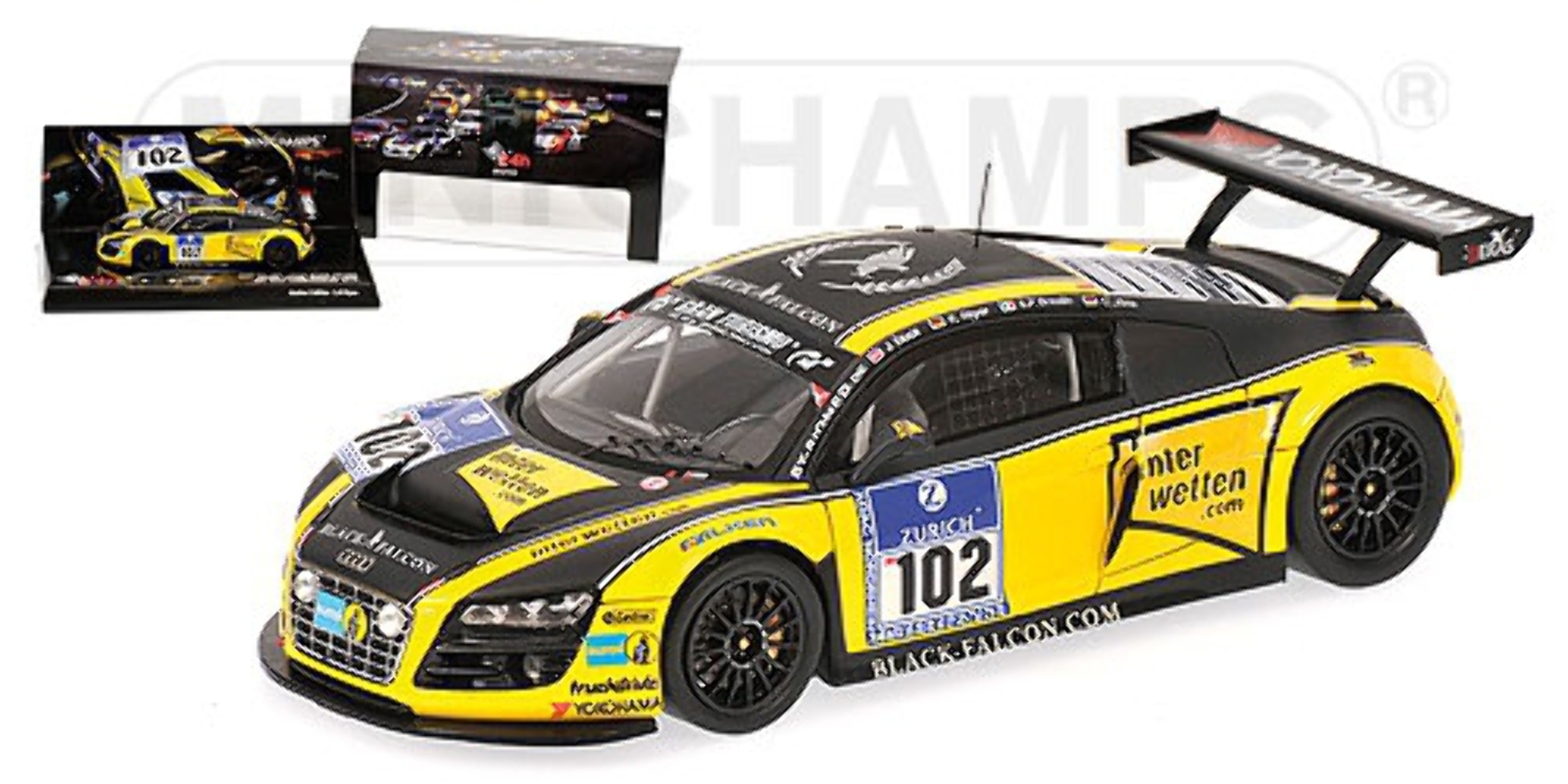 Minichamps 1:43 AUDI R8 LMS STUCK BRESLIN 24H NURBURGRING 2010 diecast model