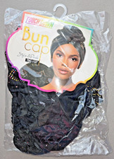 Women's Black Touchdown Bun Cap Hair Cover / Protector New, Sealed