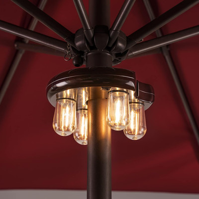 Patio Umbrella Light with LED Edison Bulbs, Battery Operation Cordless-Outdoor U