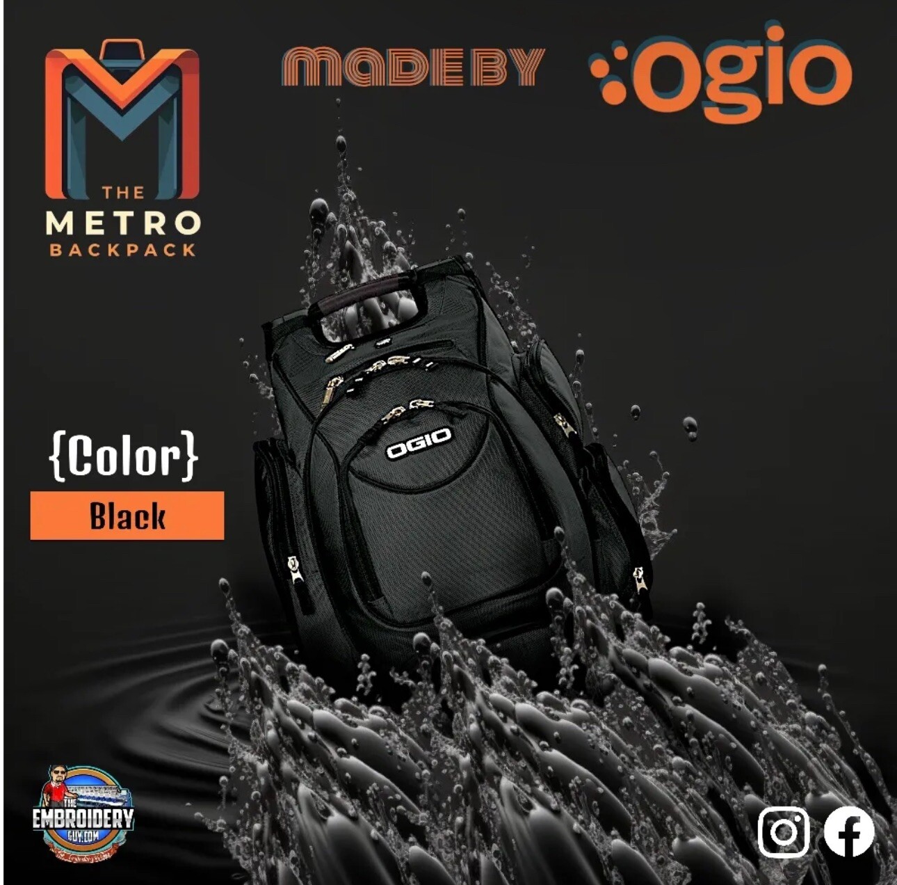 OGIO Metro Backpack, Laptop Sleeve waterproof, Electronic Pockets HiTech ST pack