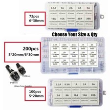6x30mm Car Boat Quick Blow Glass Tube Fuse Assorted Kit Fast-blow Glass Fuses