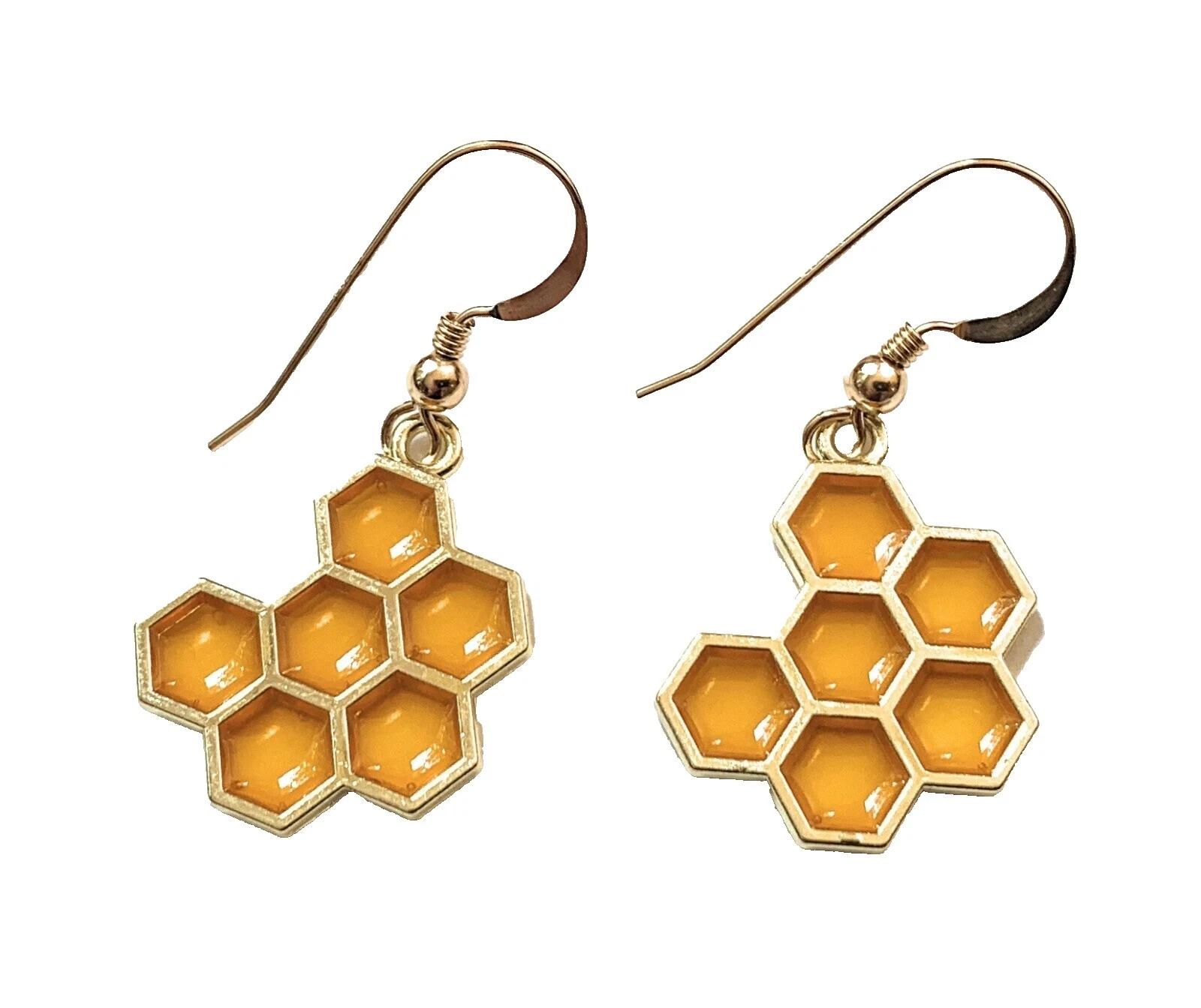 Pendientes de Moda enchapado en oro amarillo de resina