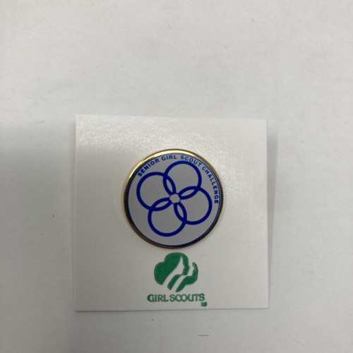 Girl Scout SENIOR CHALLENGE PIN Award Earned Official NEW on Card