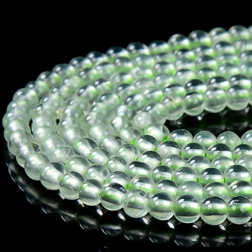 3 mm Natürlicher Prehnit Edelstein Grd AA Rund 15 Zoll (80016354-P59) - Bild 1 von 3