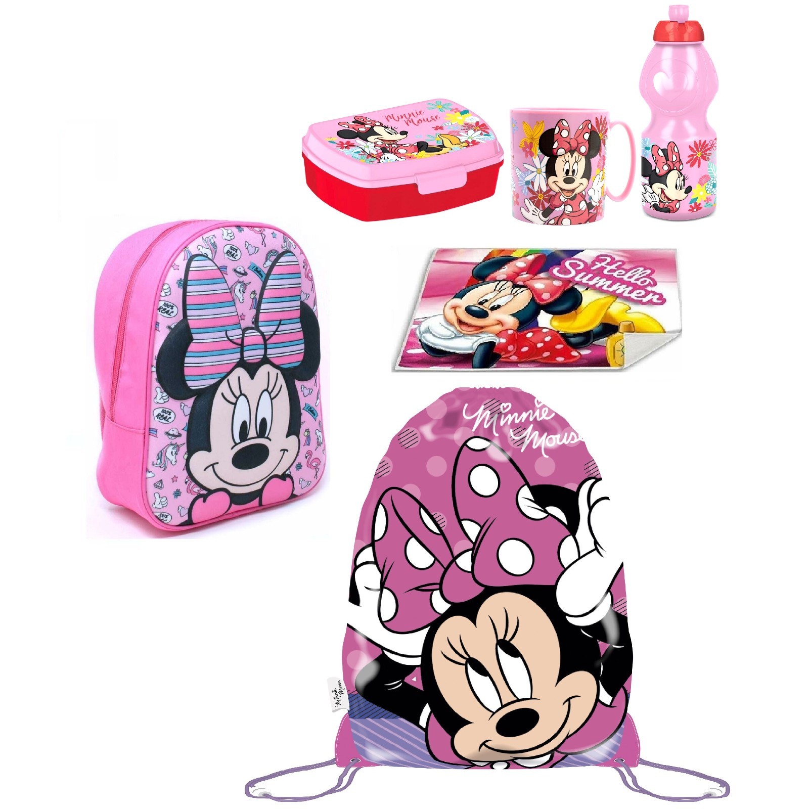 PONY Minnie Unicorno Disney Zainetto 3D Scuola Asilo Sacca Borraccia Porta merenda