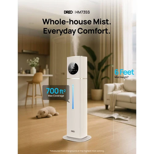 DREO Smart Ultrasonic Humidifier, 100H Runtime for Large Rooms - 3gal - Picture 7 of 9