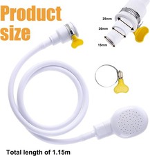 Single Tap Shower Attachment, Shower Hose for Kitchen Sink, Rubber Hose for Taps