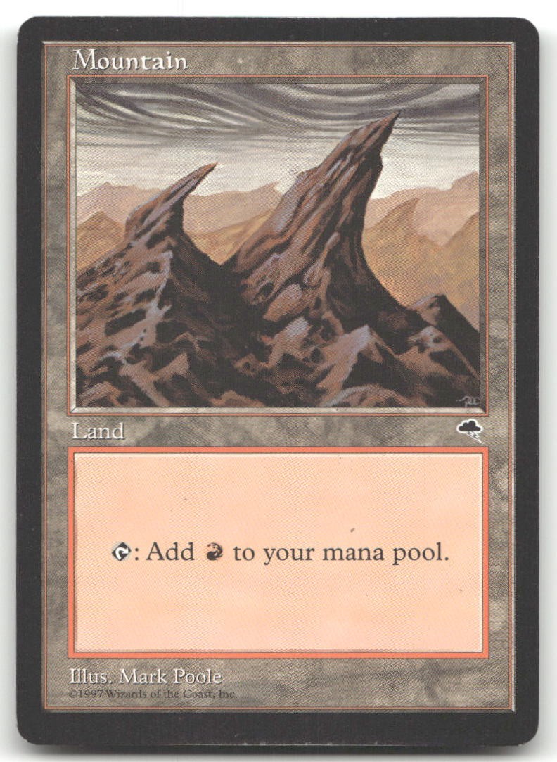 Mountain (Right) #344 (LP) Tempest TMP Magic MTG