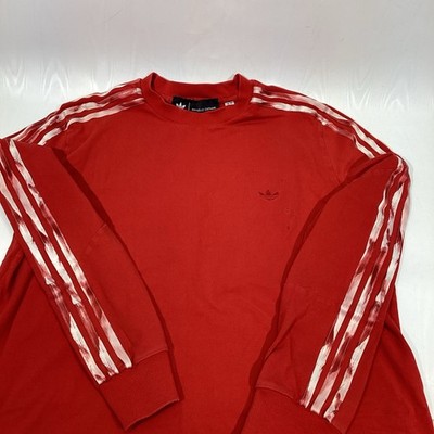 Adidas x Danielle Cathari Shirt Top Womens Large Red Crewneck Cotton Athleisure