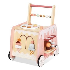 Wooden Baby Walker, Multifunctional Ice Cream Cart Activity Toy for Learning ...
