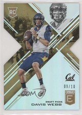 2017 Panini Elite Draft Picks Status Gold Die-Cut 9/10 Davis Webb #122 fm0