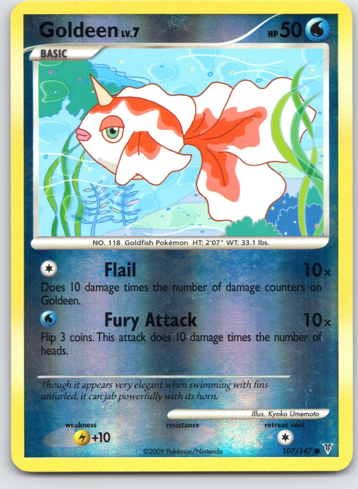 Goldeen 107 Reverse Holofoil  Supreme Victors
