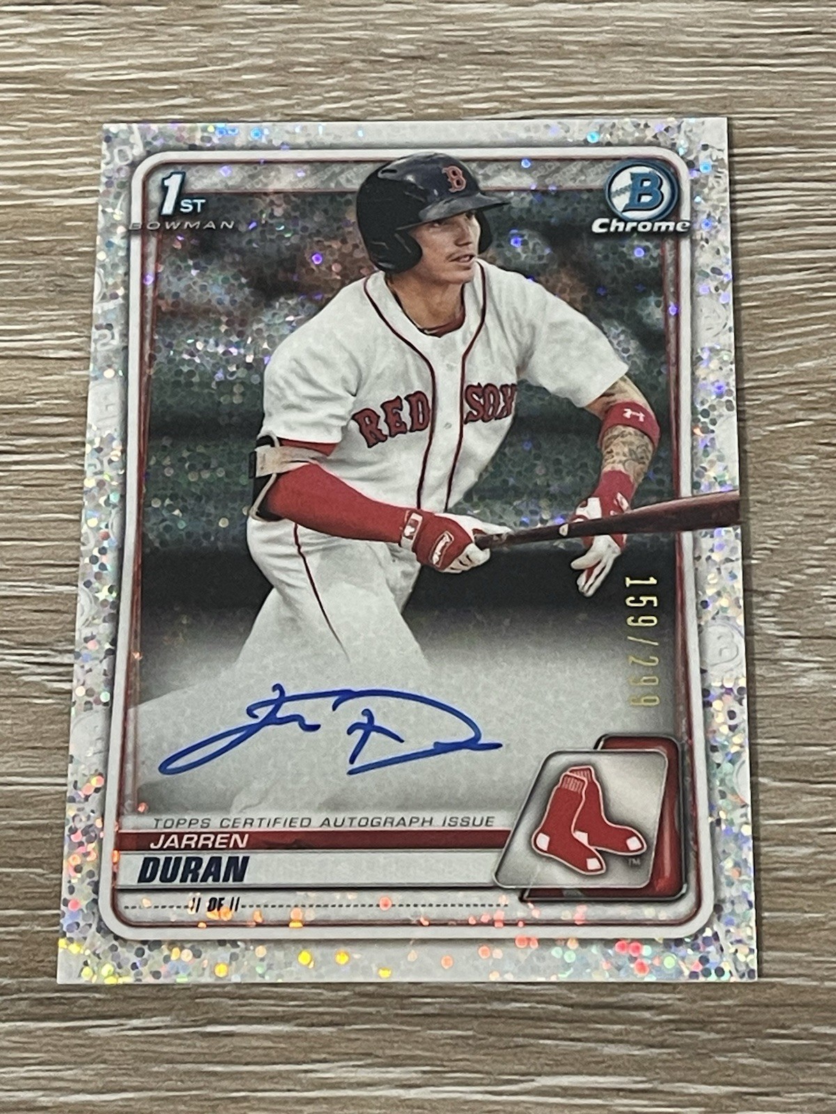 2020 Bowman - Chrome Prospect Auto Speckle Refractor /299 Jarren Duran #CPA-JD