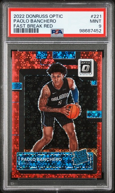 2022-23 Optic Rated Rookie Paolo Banchero #221 Red Fast Break Prizm /75 (RC) SSP