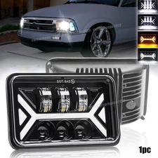 For Chevrolet S10 1995 1996 1997 4x6" LED Projector Headlight Hi/Lo Sealed Beam