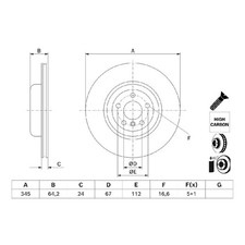 2x Bremsscheibe hinten für BMW 4-er Gran G26 5-er G60 G61 7-er G70 I4 | 2625078