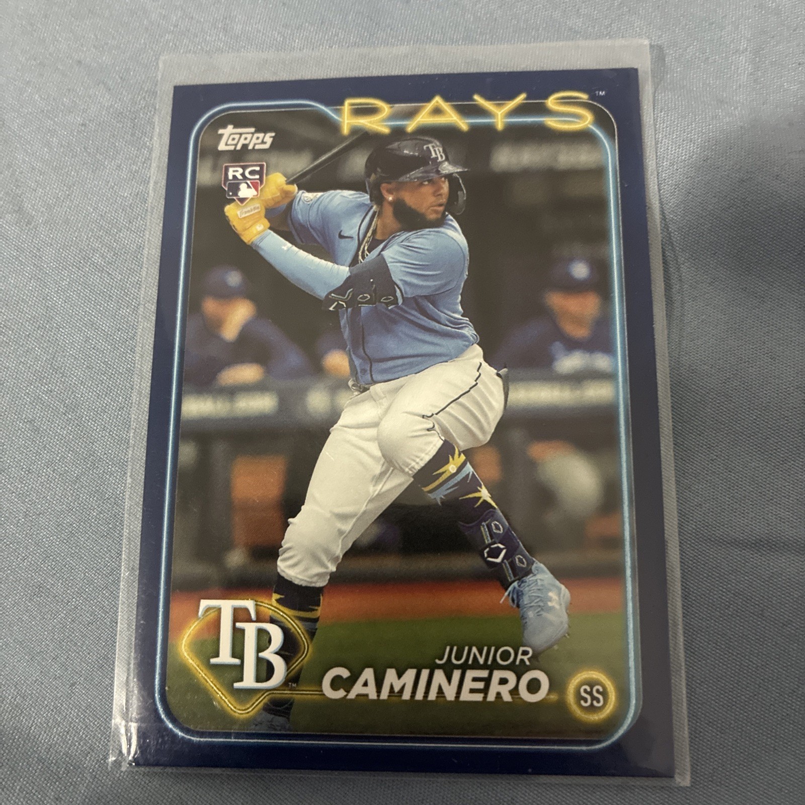2024 Junior Caminero Topps Royal Blue Rookie RC #628 Rays