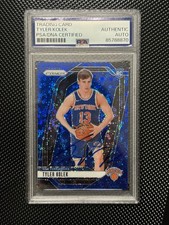 2024-25 Panini Prizm Tyler Kolek Blue Fastbreak Disco Prizm Auto PSA /150 Rookie
