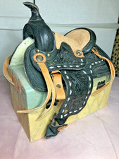 Vintage Artisan Miniature Leather Saddle Salesman Sample - Mexico - See Video