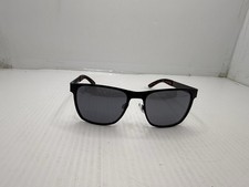 Matte Black Square Sunglasses Tortoise Arms S...