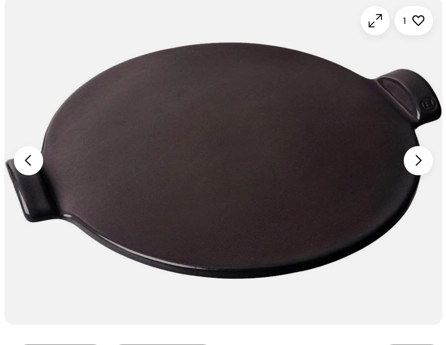 Emile Henry 14.5-Inch Round Smooth Ceramic BBQ Pizza Stone Bakeware, Charcoal
Opens in a new window