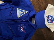 Aeromax NASA Astronaut Costume 18 mo Blue Flight Suit Space Jumpsuit with a hat