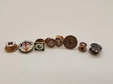 Lot of 9 Vintage Service Pins HLP 