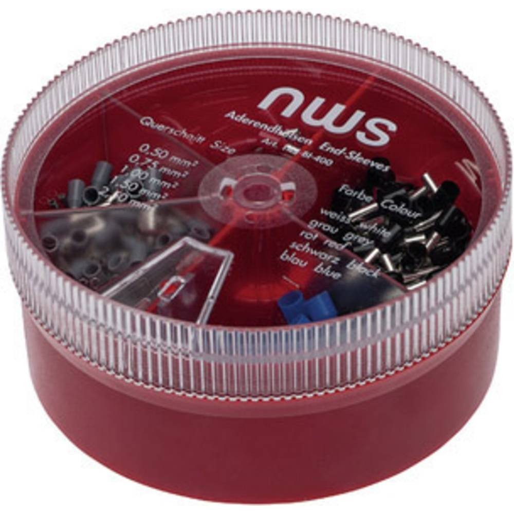 Assortiment d'embouts simples NWS 144-BI-400 de 0.5 à 1.5 mm² pour câblage électrique