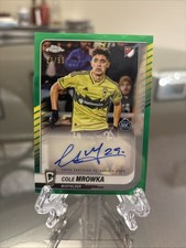 COLE MROWKA 2025 Topps Chrome MLS  RC Green Refractor Auto /99