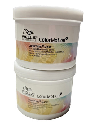 2 Wella ColorMotion+ Structure+ Bonding Deep Hair Mask, 16.9oz For Colored Treat