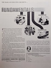 Alexander Hamilton Institute Print Ad 1946 - Accounting Finance Marketing