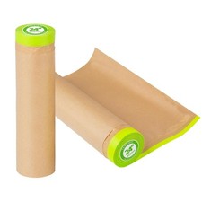 2 Rolls Pre-Taped Masking Paper Painting 24" X 50 feet Tape Drape Painters Cars