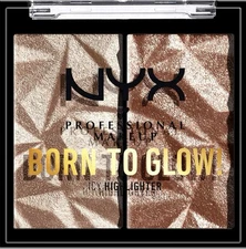 NYX Professional Makeup Born to Glow Highlighter Duo, High Key Flex, 0.07 oz.