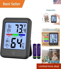 Accurate Digital Thermometer Hygrometer with Backlight – Ideal for Any Room