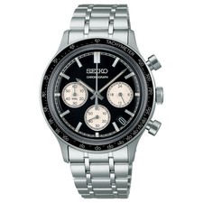 SEIKO Selection SBTR055 Quartz Chronograph Men  s Watch Black Dial Tachymeter JP