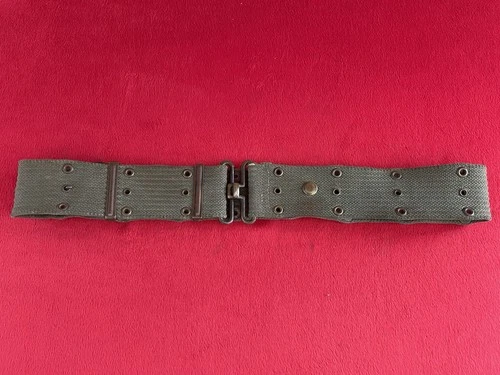 US Military Army WWII WW2 Pistol Canvas Web Belt OD Green