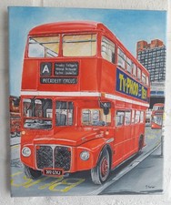 Routemaster Bus Original Acrylic Painting On Canvas